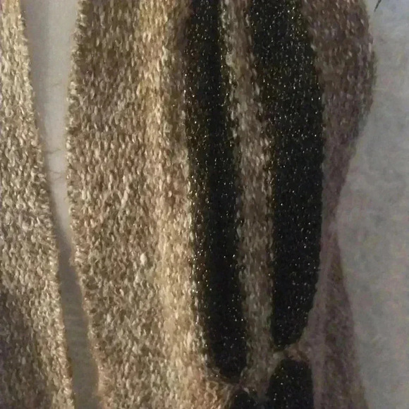 Chico's Women Randall Chestnut Brown Sweater Vest Open Front Metallic Chic - Picture 4 of 11